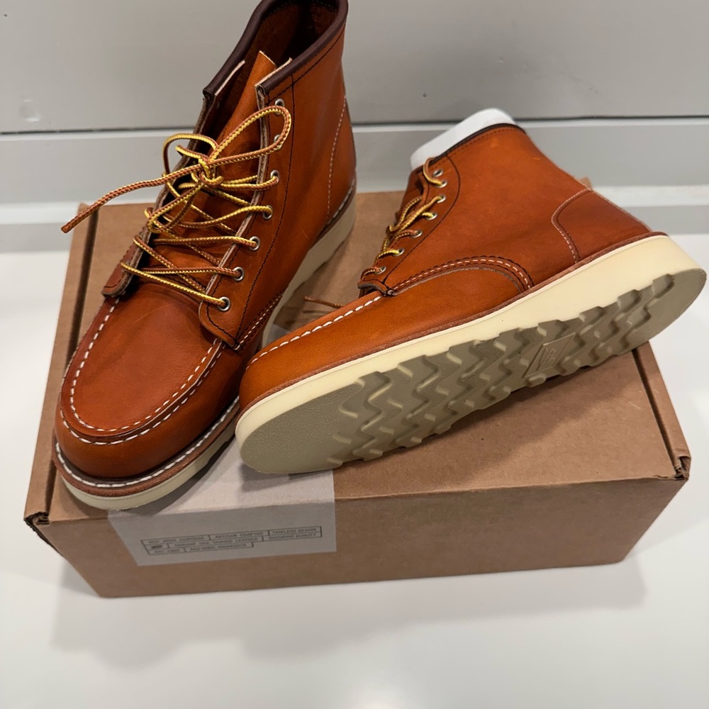 Red Wing Shoes Brown Leather Boots with Moccasin Toe
